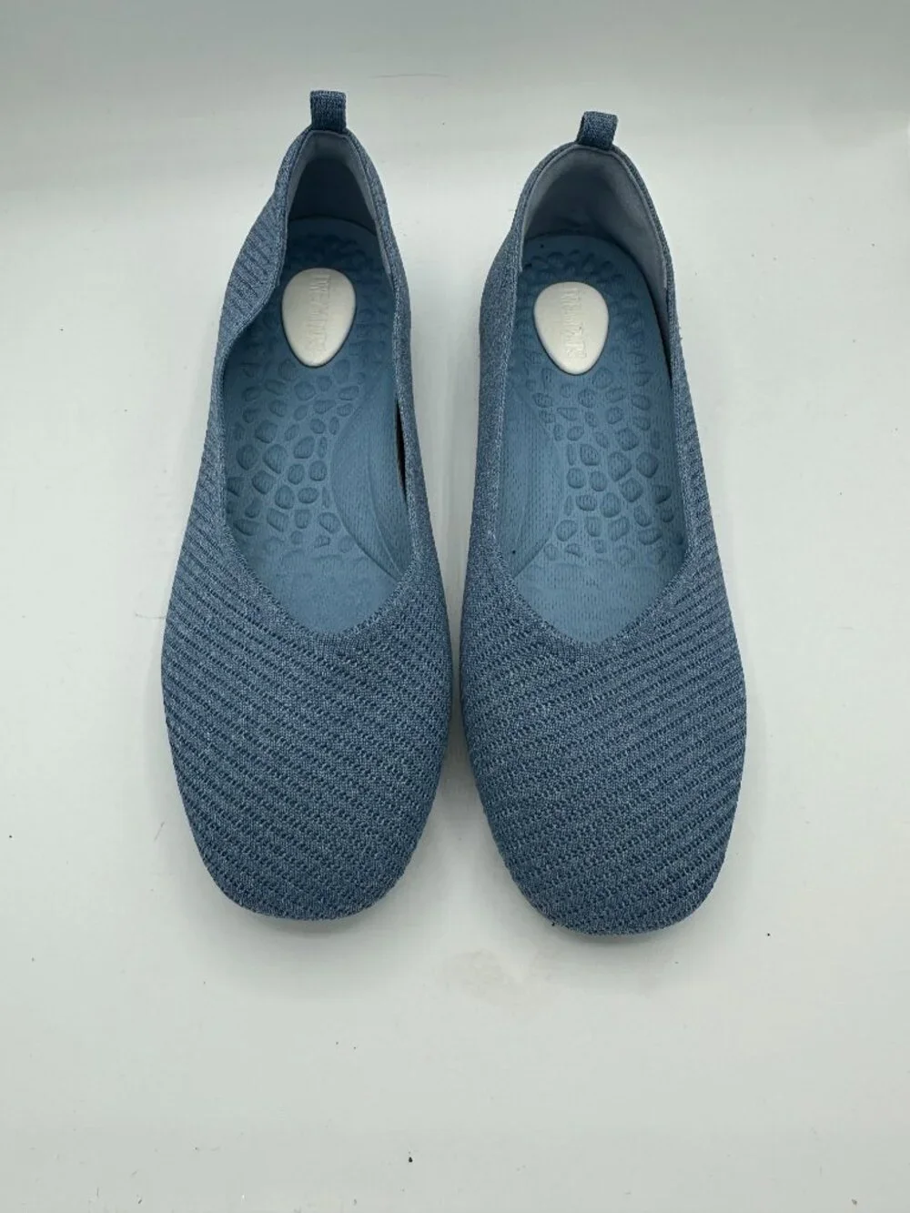 Dream Pairs Women's Breathable Knit Wide-Toe Flats Blue Size 9.5W